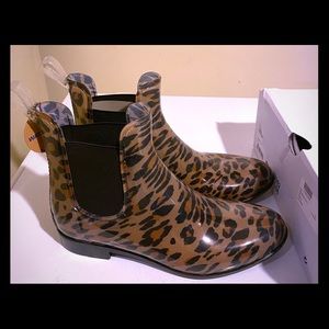 Brand New Aldo Cheetah Print Rainboots